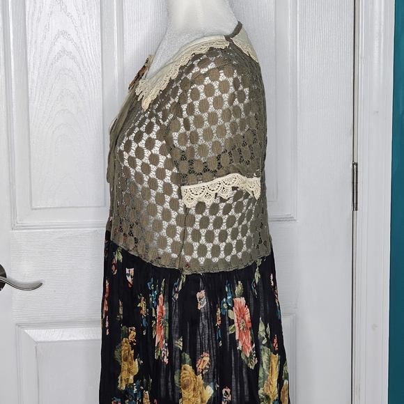 Boho Handmade Upcycled Maxi Dress XS-SMALL - Picture 10 of 14